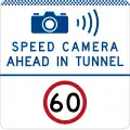 (G6-330-1) Speed Camera in Tunnel Ahead (Speed Limit) (used in New South Wales)