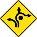 (MR-WDAD-10) Roundabout Directional Lanes (used in Western Australia)