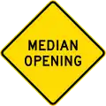 (MR-WDRW-1) Median Opening (used in Western Australia)