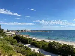 This is a photograph of Bathers Beach, which is located adjacent to the university.