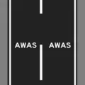 AWAS (Caution) lettering