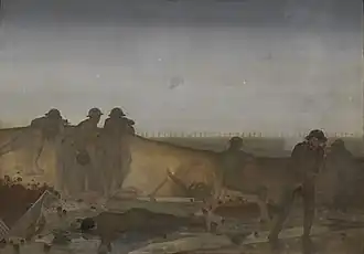 A German Attack on a Wet Morning, April 1918 (1918) Harold Sandys Williamson: