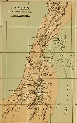 Map showing the extent of the Canaan