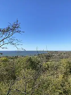 Lake Winnebago as seen from High Cliff State Park in fall 2021