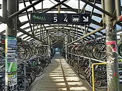 Bike parking corridor (upper deck)