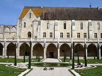 Royaumont Abbey, the cloister and the monks' building
