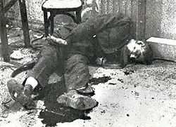 Photograph of Qasim's body after his execution