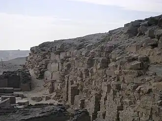 Single step of a pyramid that was converted into a square mastaba