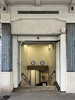 Stairs inside the surface building