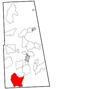 Location within Adair County and the state of Oklahoma