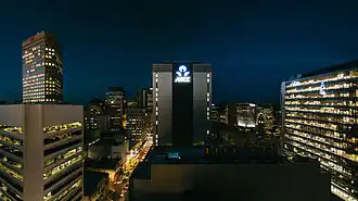 CBD with Waymouth Street to the left, 2014