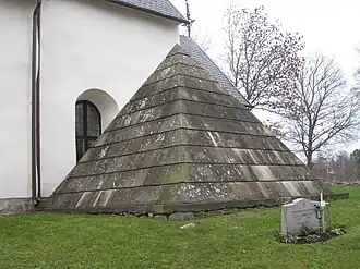 Pyramid grave, churchyard in Järfälla, Sweden, unknown architect, 18th century[2]