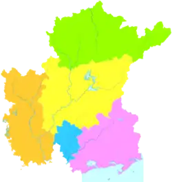 Xinyi is the northernmost division on this map of Maoming