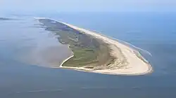 Aerial view of Juist from the east