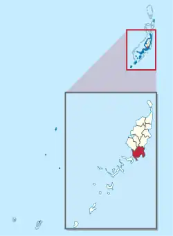 Location of Airai in Palau