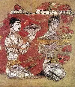 Ajina-Tepe Buddhist mural, Tajikistan, 7th-8th century CE