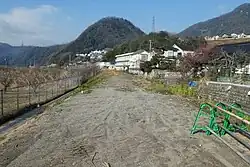 Abandoned line leading to Sandankyō Station（March 2017）