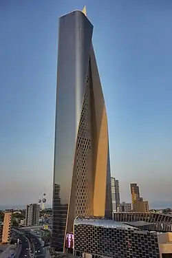 Al Hamra Tower, The tallest curved concrete skyscraper in the world.
