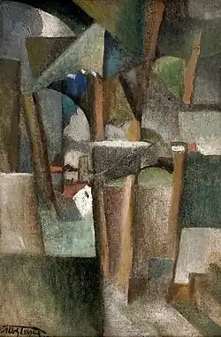 Albert Gleizes, Les Arbres (The Trees), 1910–12, oil on canvas, 41 × 27 cm. Reproduced in Du "Cubisme", 1912