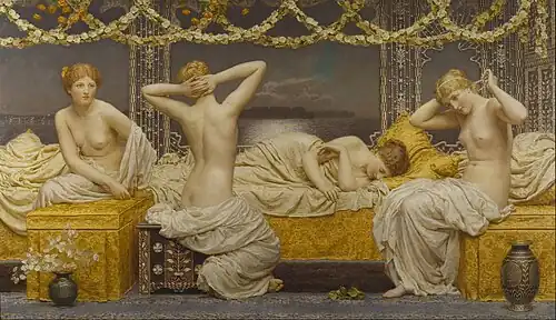 Albert Joseph Moore , A Summer Night , 1887