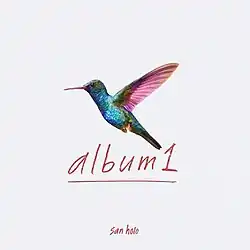 A colorful hummingbird centered on a white background with 'album1' in red stylized font