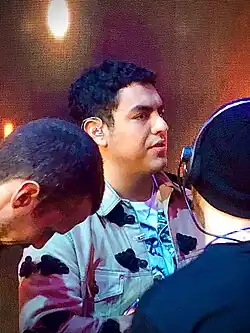 Aranda prepares to perform at the American Idol season 1) finale in May 2019.