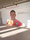 Mural of the football player Alexis Sánchez, in the Estadio Zorros del Desierto.
