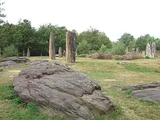 The Menhirs de Monteneuf, archeological site in Monteneuf
