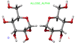 Ball-and-stick model of Alpha-allose (D, L)