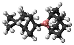 Ball-and-stick model of the alpine borane molecule