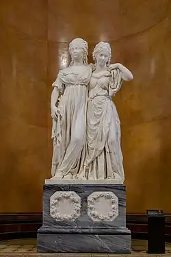 The Princesses Louisa and Friderica of Prussia; by Johann Gottfried Schadow; 1795–1797; marble; height: 172 cm; Alte Nationalgalerie, Berlin, Germany[45]