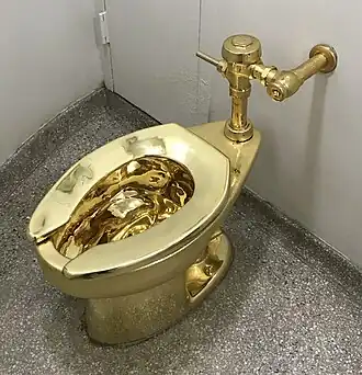 Golden toilet