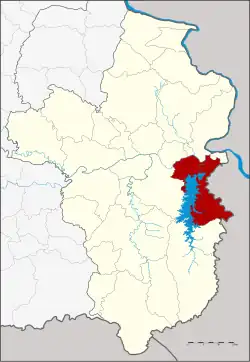 District location in Ubon Ratchathani province