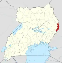 District location in Uganda