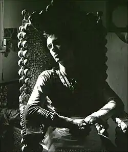 Black-and-white photo of Andrew Logan