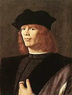 Portrait of a Man, c. 1500 - oil on panel; H.42&nbsp;cm, W. 32&nbsp;cm, Brera Gallery
