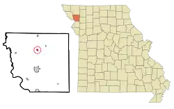 Location of Rosendale, Missouri