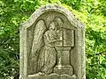 Angel headstone scene