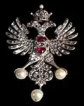 Diamond double-headed eagle of the House of Austria, most probably from dowry of Anna Catherine Constance Vasa[4]