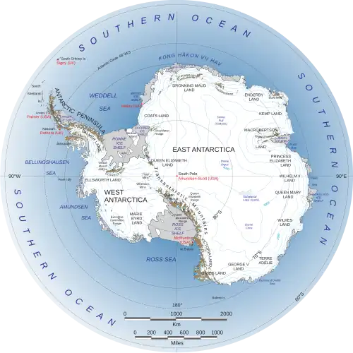 map of Antarctica