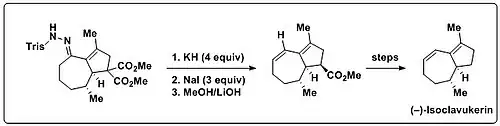 Application of the Bamford-Stevens reaction in natural product total synthesis