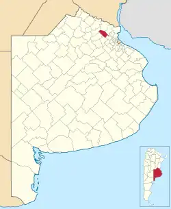 location of Exaltación de la Cruz Partido in Buenos Aires Province