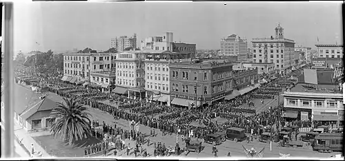 Armistice Day parade on Pine Ave. and Ocean Blvd., 1922