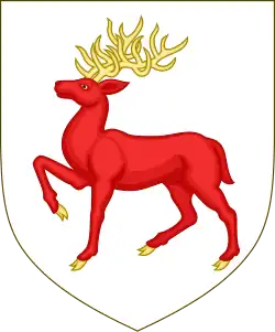 The arms of the MacCarthy, king of Desmond and in earlier centuries, king of Munster.