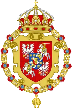 Royal coat of arms (c. 1587 – 1668) of Polish–Lithuanian Commonwealth