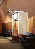 Mid-century modern ark from the 1950s in the Congregation Gemiluth Chassodim in Alexandria, Louisiana, US