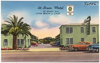 Postcard depicting the At-Ocean Motel, 50 Atlantic Ave., circa 1930 to 1945