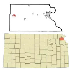 Location within Atchison County and Kansas