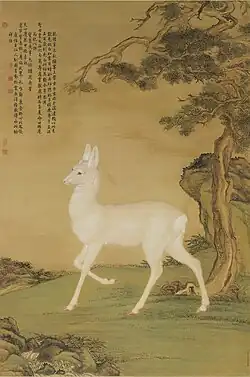 画瑞麅 Auspicious Roe Deer, after 1751