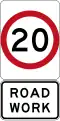 20&nbsp;km/h Roadwork Speed Limit